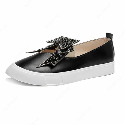 Женские туфли с пряжкой бантом