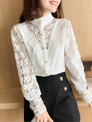 Женская ажурная блузка