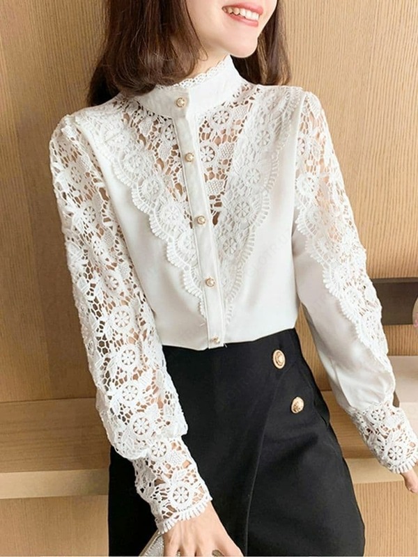 Женская ажурная блузка