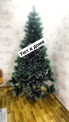 600 000 сум / шт. Ёлка ершик зелёная и со снежным напылением ( без игрушек) 180см