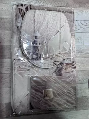 Набор 4/1 коврики + шторка для ванной и туалета - "Уют в доме"