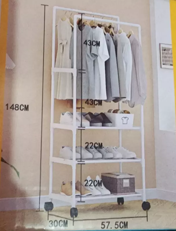 Напольная вешалка из алюминиевого каркаса