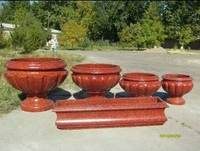 Бетонная садовая ваза арт 003