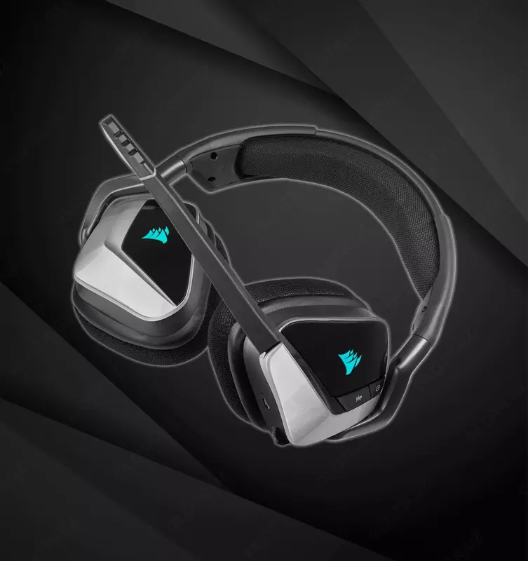  Игровые наушники Corsair VOID RGB ELITE Wireless Premium Gaming — Silver - 