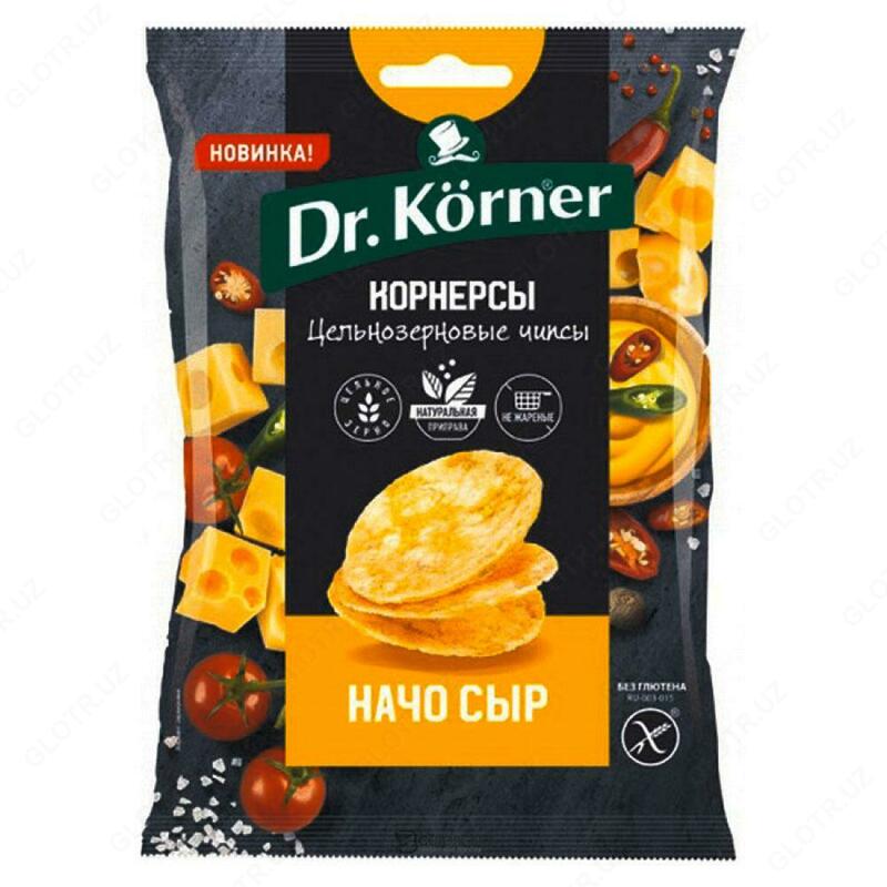  Чипсы кукурузно-рисовые с сыром начо Korner 50гр - 