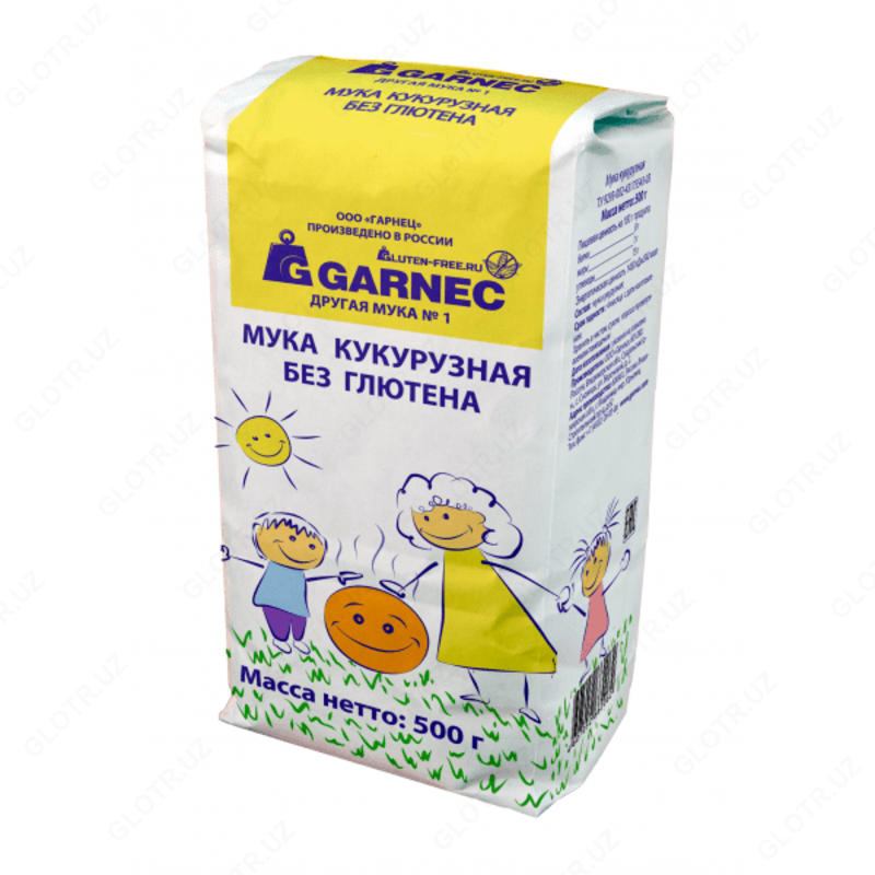  Мука кукурузная БГ Garnec (без глютена)  500 г - 