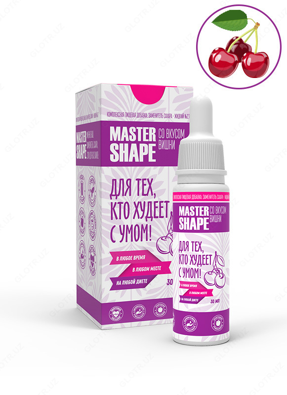 Suyuq shakar ornini bosuvchi Master Shape FitParad № 27 gilos aromati bilan  30 ml (shisha)
