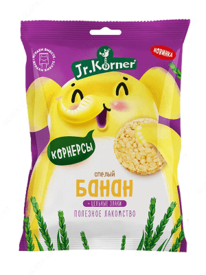 Хлебцы мини Korner Банан 30гр Без сахара