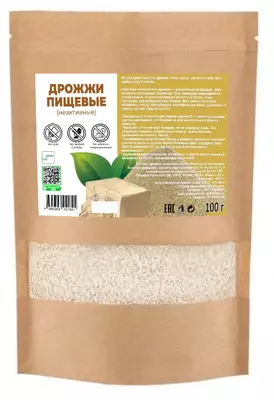 Дрожжи пищевые неактивные 100гр