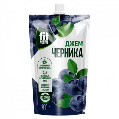 Джем Черника Fit Active 200 гр (дойпак)