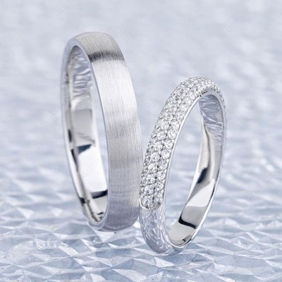 Кольца обручальные матовое и с камнями - 420 000 сум / пара