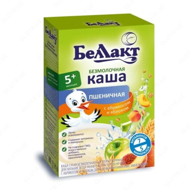 "Bellakt" vitaminli mineralli o'rik va olma bilan sutsiz bug'doy bo'tqa