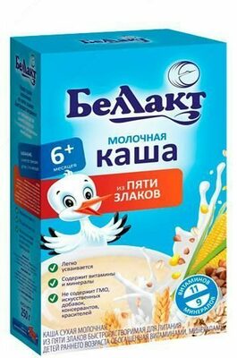 Sutli botqa vitaminlar va minerallar bilan 5 ta yorma Bellakt  250 gr