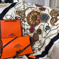 Платок Hermès 3 (белый)