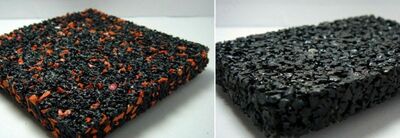 Stadionlar va kauchuk xomashyosi uchun rezina parchalari