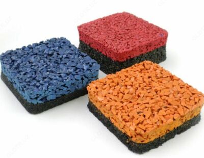 Stadionlar va kauchuk xomashyosi uchun rezina parchalari