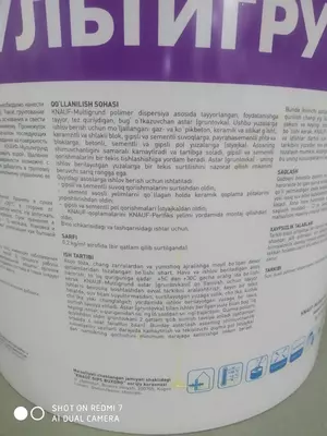 Primer KNAUF-Multigrund Ulgurji va chakana