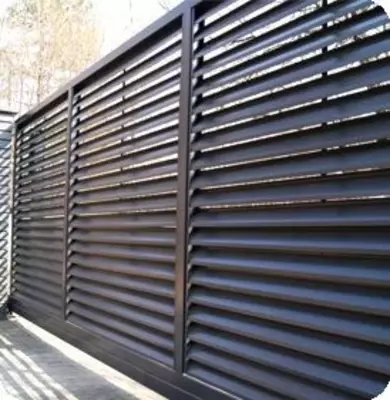 Забор жалюзи металлические