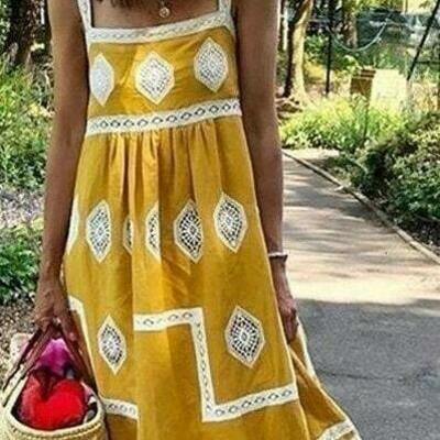 Льняное платье