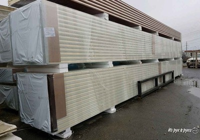 от 120 000 сум / кв.м Сэндвич панель стенавой пенопласт тол 75мм