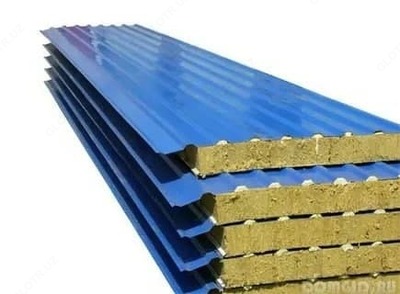 Сэндвич панель кровельный базальт тол 80мм