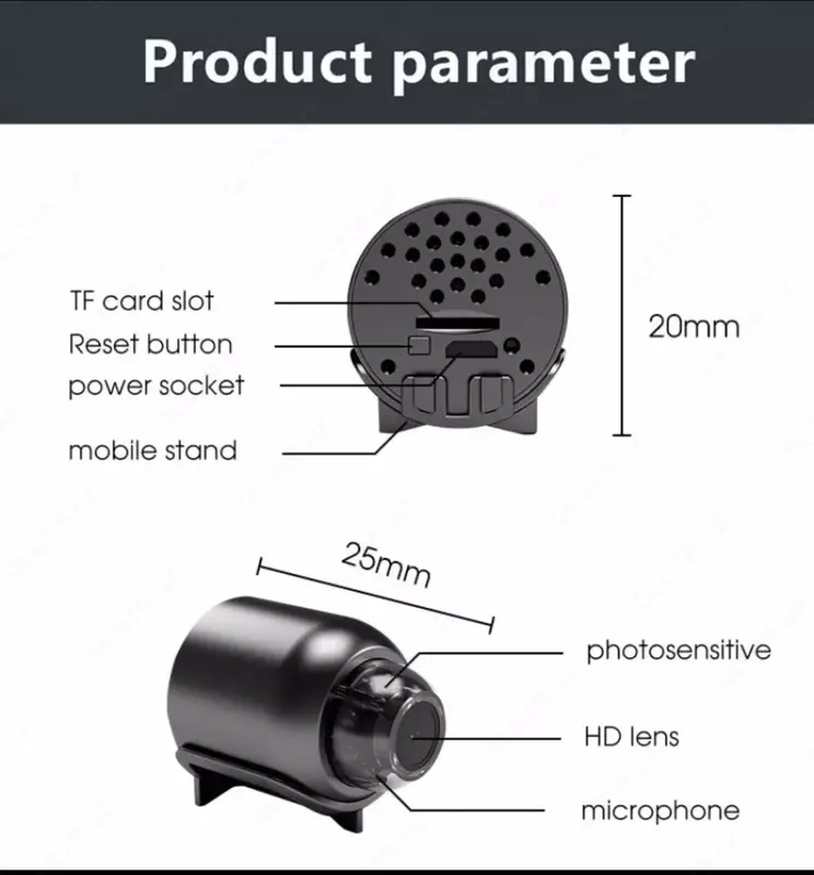  Скрытая мини камера WiFi 1080P HD - 