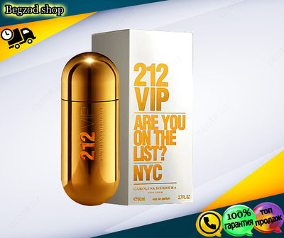 "CAROLINA HERRERA 212 VIP" ayollar parfyumeriyasi 50ML - 539 329.5 so'm / dona