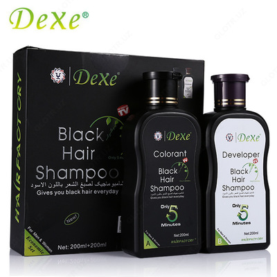 Шампунь оттеночный черный "Dexe Black Hair Shampoo" Только в розницу