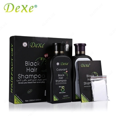 Шампунь оттеночный черный "Dexe Black Hair Shampoo"