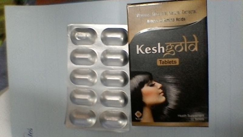 Таблетки стимуляторы роста волос Kesh Gold