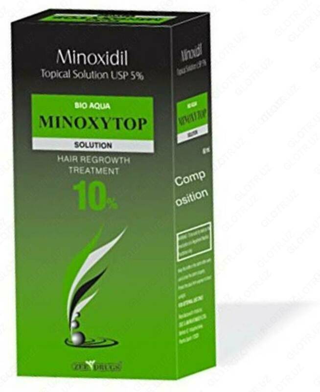 Soch va soqol tushishiga qarshi davolash Minoxytop 10%