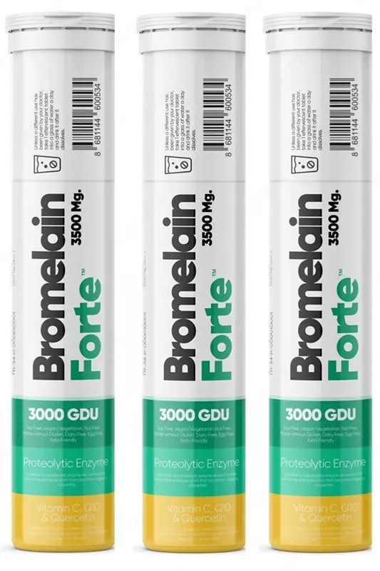 Шипучие таблетки Bromelain Forte - 200 000 сум