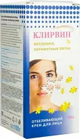 Клирвин крем для лица отбеливающий веснушки/пигментные пятна 100г