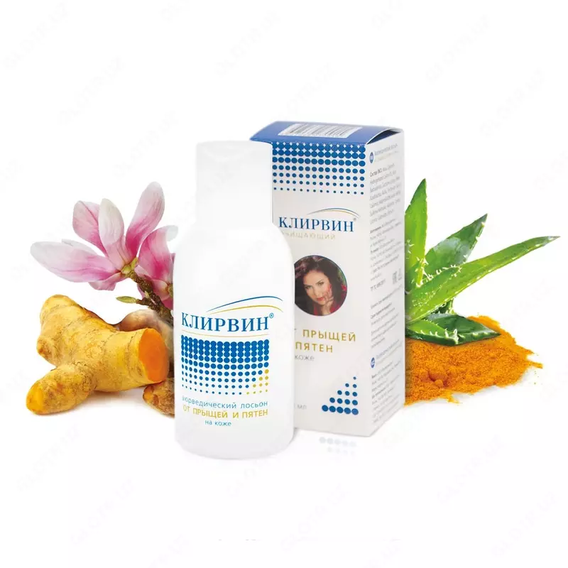 Клирвин аюрведический лосьон от прыщей и пигментных пятен 100 мл - Shifoshop.Uz