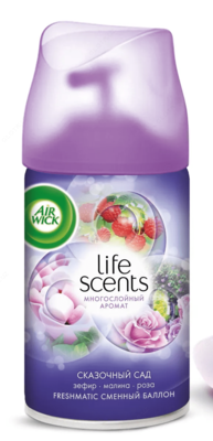 Airwick Life atirlari Fairy Garden ornini bosadigan avtomatik tozalovchi tsilindr 250 ml x 6