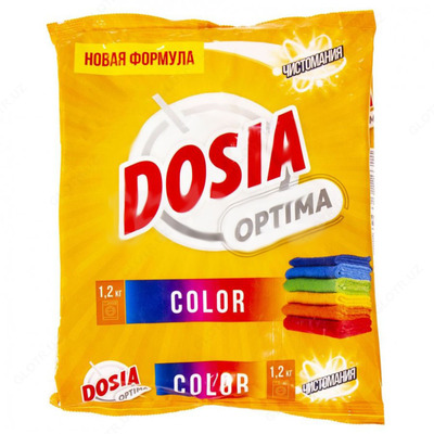 Стиральный порошок Dosia Optima Color для ручной и машинной стирки, 1,2 кг х 15 Стиральный порошок Dosia Optima Color для ручной и машинной стирки, 1,2 кг х 15