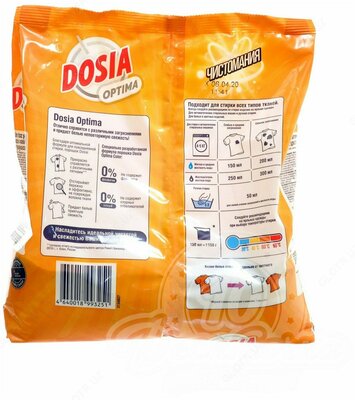 Стиральный порошок Dosia Optima Color для ручной и машинной стирки, 1,2 кг х 15