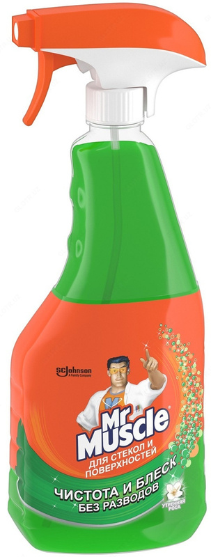 Mr. Muscle спрей для стекол и поверхностей для стекол с аммиаком 500 гр Утреняя роса - от {0} сум