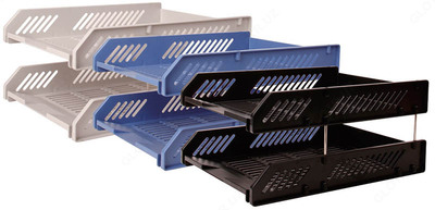 Лоток горизонтальный двуярусный Deli 9208