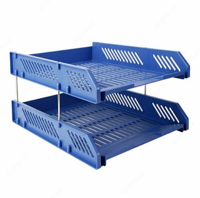 71 401 сум от 10 шт. Лоток горизонтальный двуярусный Deli 9208