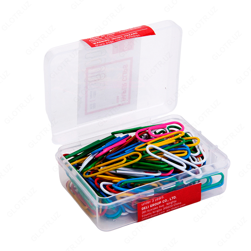 Скрепки цветные 29мм Deli E0024 - от {0} сум