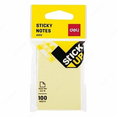 O'z-o'zidan yopishqoq Deli qog'ozi 76x51 mm