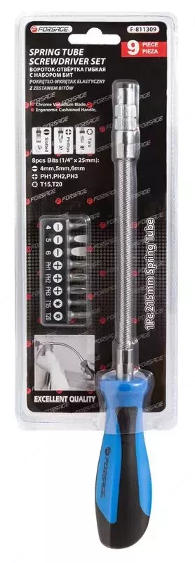 Отвертка гибкая с битодержателем Forsage F-811309