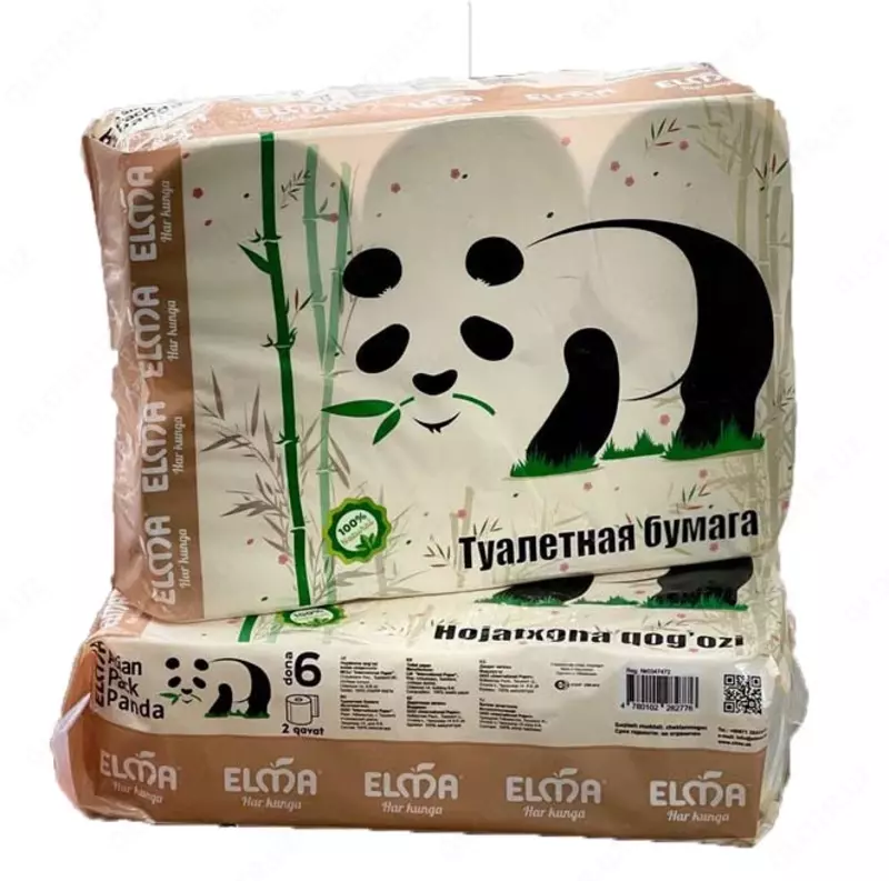Tualet qog'ozi Panda Asian to'plami Elma 6 (100)