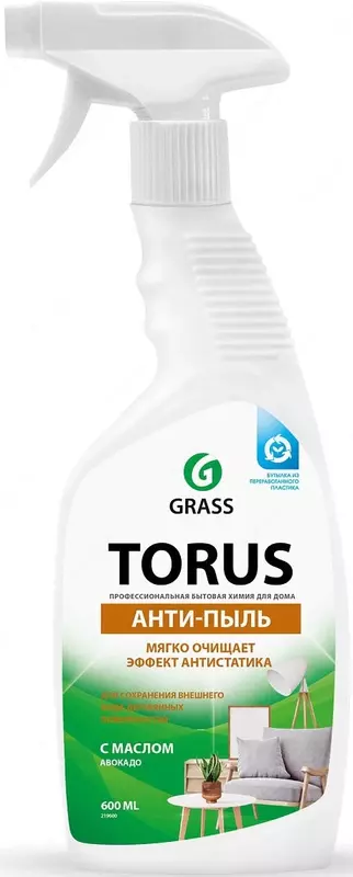Чистящее средство для ухода за деревянными поверхностями "Grass TORUS Анти-пыль" 600мл - от {0} сум