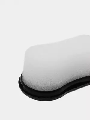 Губка для обуви (плотная) "Salixan" Mini, пластиковый держатель, бесцветная (Код- 362)