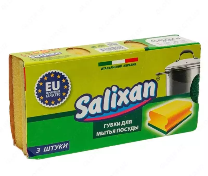 Универсальная двусторонняя губка (с фаской) "Salixan"