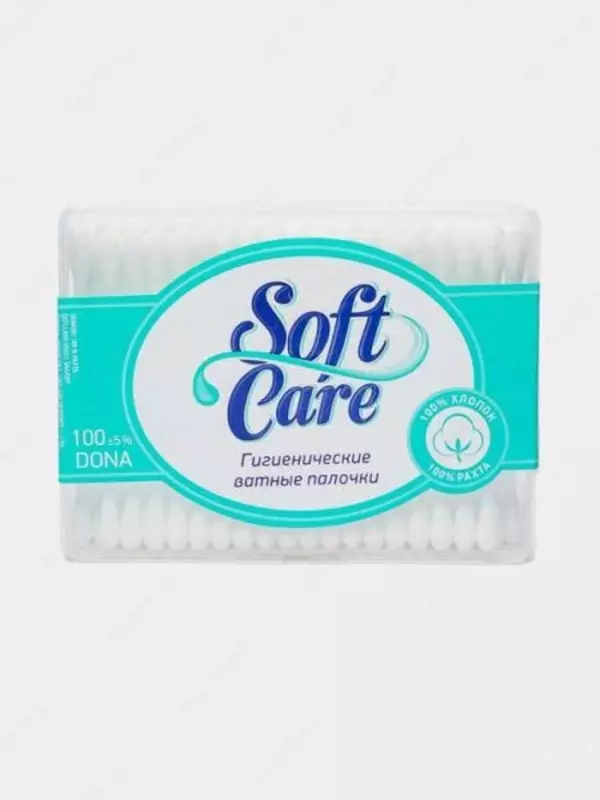 Ватные палочки (двусторонние) "Softcare" 100 шт
