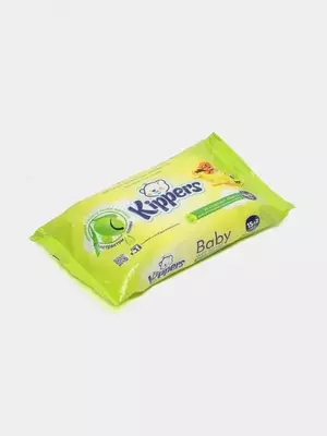 Влажные салфетки (детские) "Kippers" Олива, 17 шт, антибактериальные (Код - 1279)
