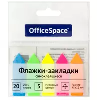 Office space 45x12 mm 20 l x 5 rangli strelka xatcho‘p stikerlari